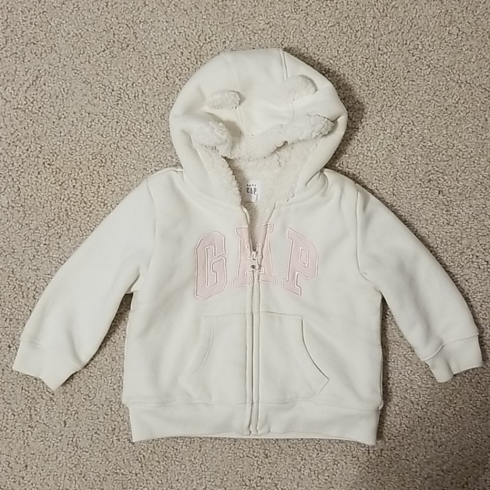 Baby Gap zip up sweater Girl 12-18M